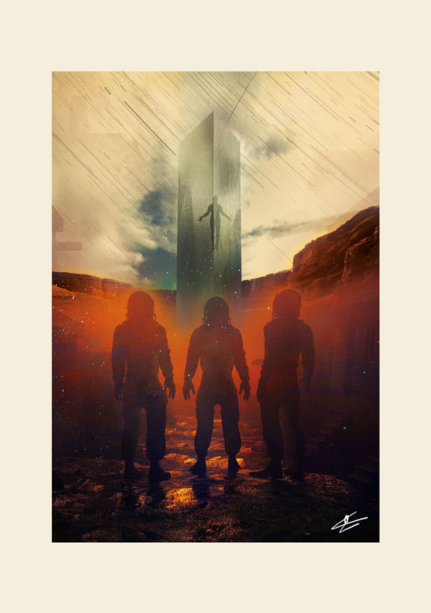 Interprétation graphique de 2001 Odyssée de l'Espace